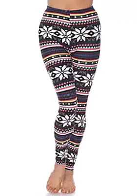 White Mark Women's One Fits Most Printed Leggings