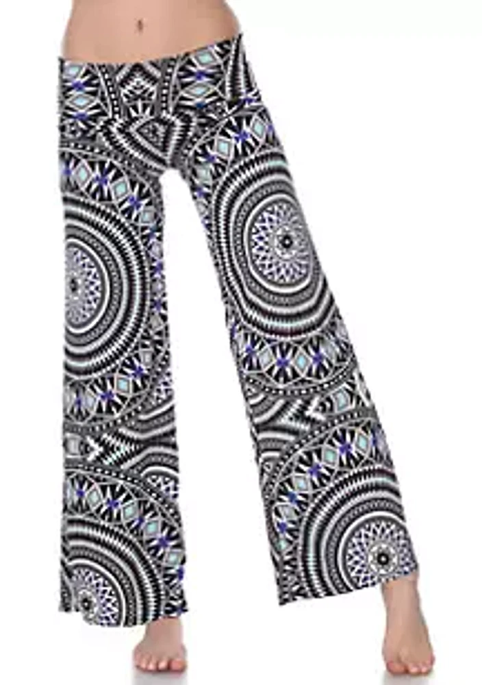 White Mark Geometric Print Palazzo Pants