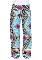 White Mark Women's Printed Palazzo Pants