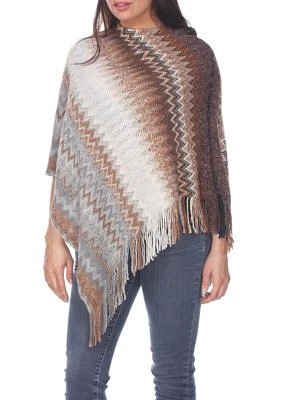 Mesila Poncho Sweater with Fringe