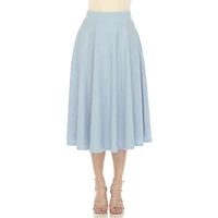 Women's Flared Midi Skirt with Pockets