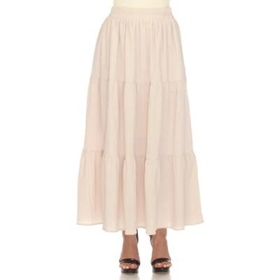 Women's Pleated Tiered Maxi Skirt