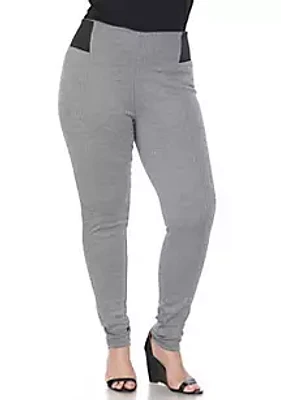 White Mark Plus Jacquard Slim Pants