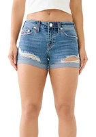 Women's Jennie Distress Rolled Shorts