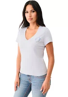 Women's Short Sleeve Painted Crystal Logo T-Shirt