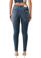 Women's Jennie Curvy Skinny Jean with Crystal Button Jeans