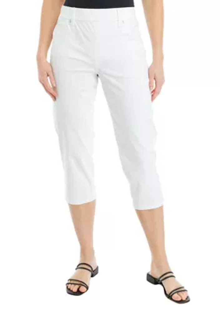 Women's Pull On Denim Capri Pants