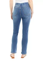 Women's Knit Denim Pull On Capri Pants