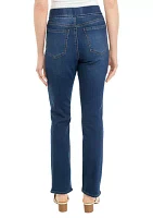 Women's Knit Denim Pull On Straight Jeans