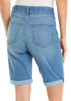 Petite Denim Bermuda Shorts