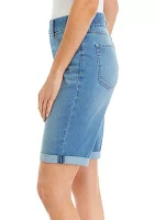 Petite Denim Bermuda Shorts