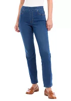 Women's Knit Pull On Denim Pants