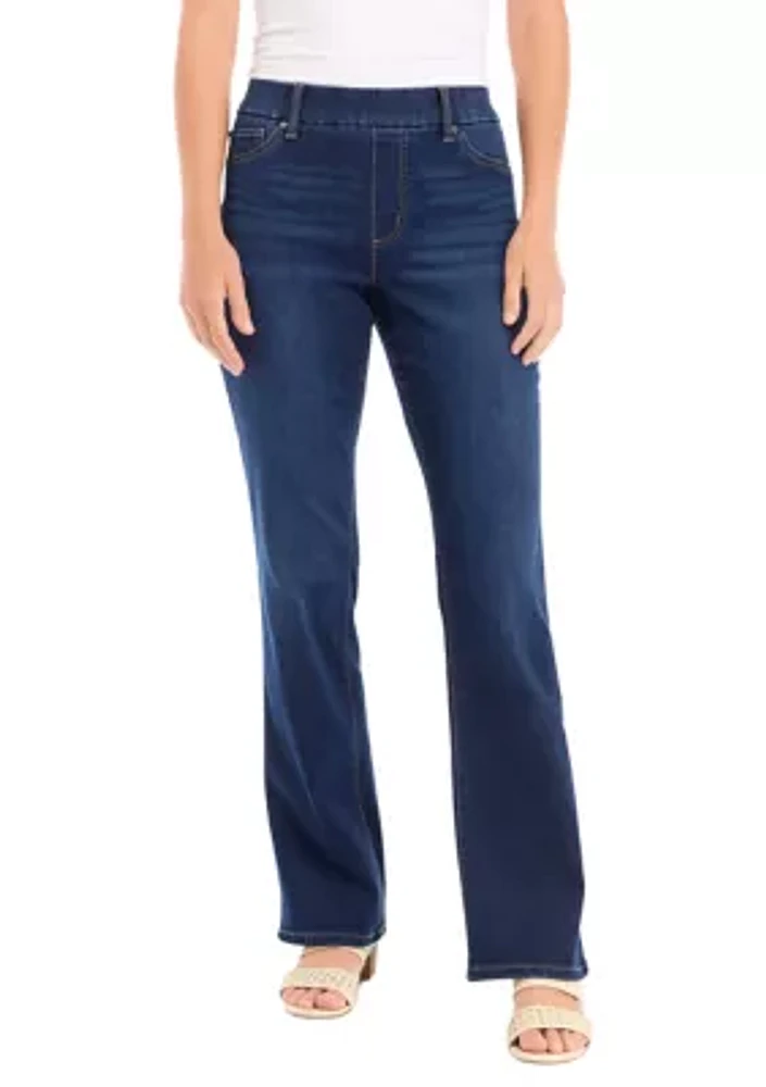 Women's Pull On Bootcut Denim Jeans