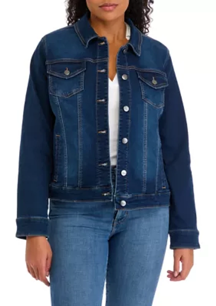 Women's Knit Denim Jacket