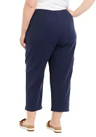 Plus Soft Crop Sheeting Pants