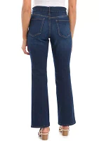 Petite Pull On Bootcut Denim Jeans