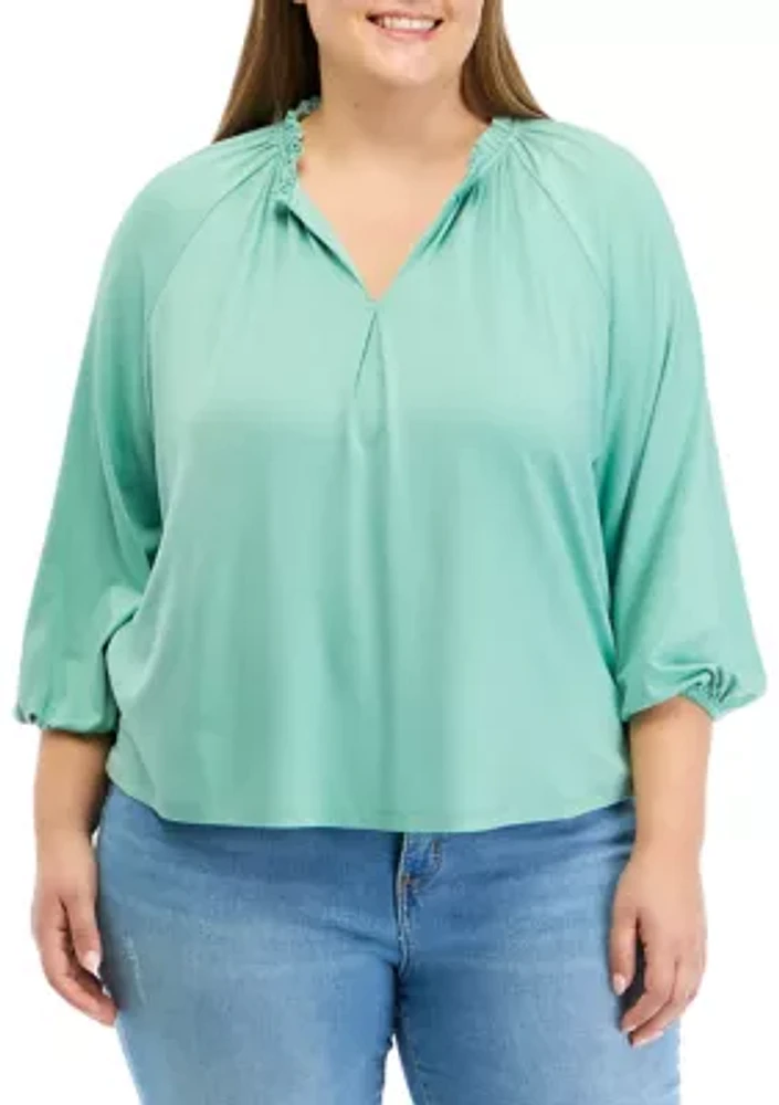 Plus Peasant Top