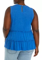 Plus Seamed Swing Tank Top