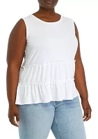 Plus Seamed Swing Tank Top