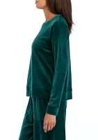 Women's Drop Shoulder Velour Sweatshirt