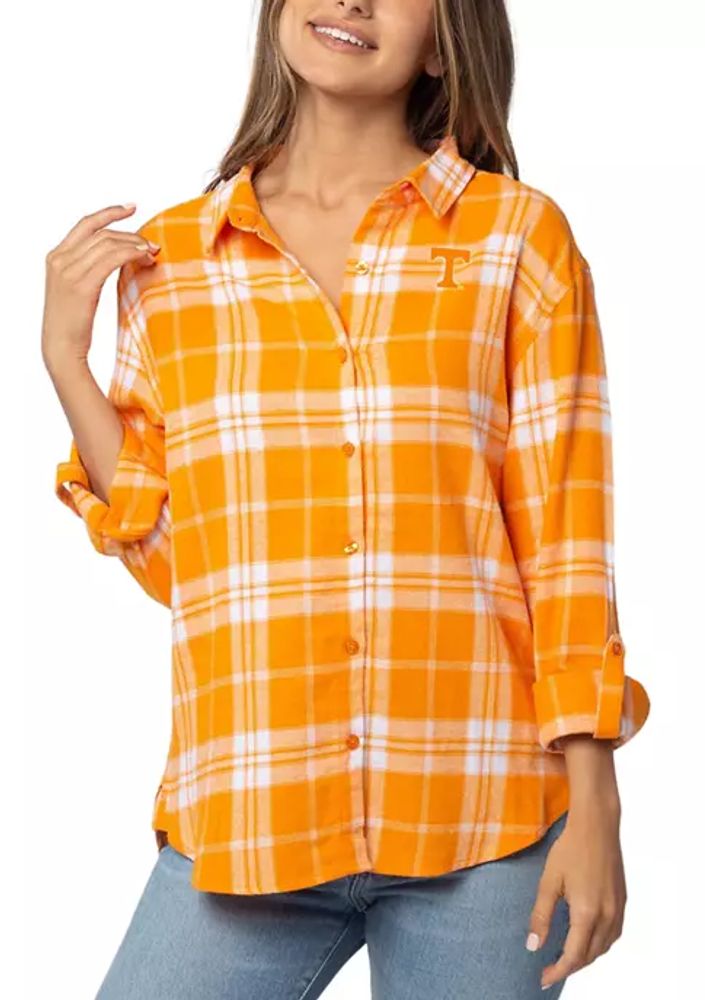 Women's Orange Florida Gators Essential Flannel Button-Down Long Sleeve  Shirt