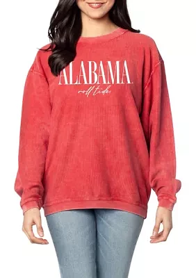 NCAA Alabama Crimson Tide Corded Crew Sweatshirt