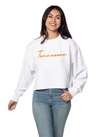 NCAA Tennessee Volunteers White Corded Boxy Pullover