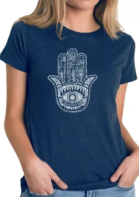 Premium Blend Word Art T-Shirt - Hamsa