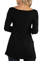 Maternity Ruched Sleeve Swing Tunic Top