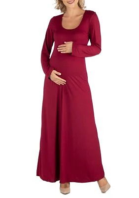 Maternity Long Sleeve T-Shirt Maxi Dress