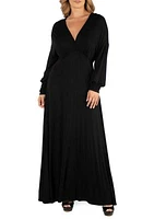 Plus Formal Long Sleeve Maxi Dress