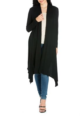 Women's Extra Long Open Front Cardigan