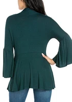 Women's Bell Sleeve Flared Open Front Cardigan