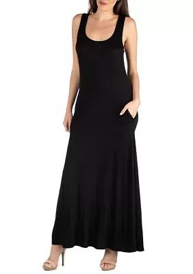 Women's Scoop Neck Sleeveless Maxi Dress