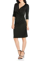 Women's Draped V-Neck Dress