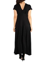 Empire Waist V Neck Maxi Dress