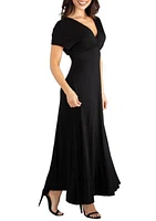 Empire Waist V Neck Maxi Dress