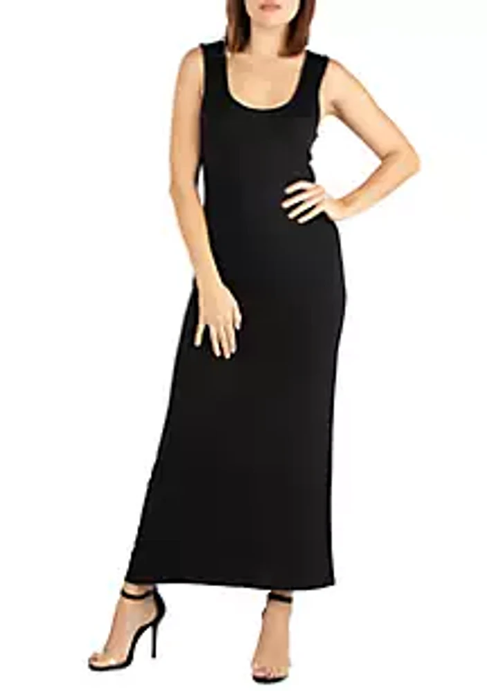 24seven Comfort Apparel Racerback Maxi Dress