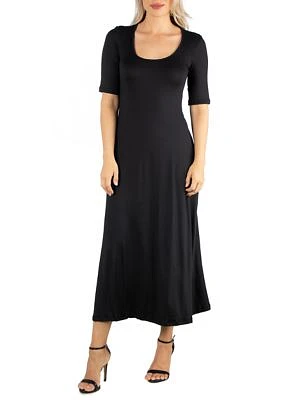 Women's Casual Maxi Dress with Sleeves