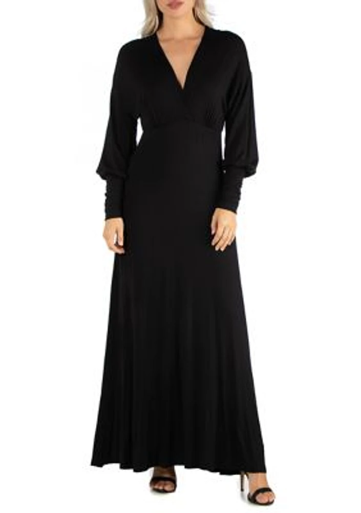 Women's Formal Long Sleeve Maxi Dress