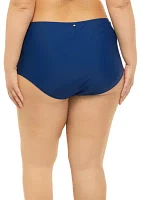 Plus Shirred High Waist Swim Bottoms