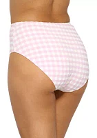 Women's Gingham High Waist Swim Bottoms