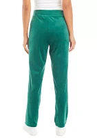 Petite Velour Straight Leg Pants