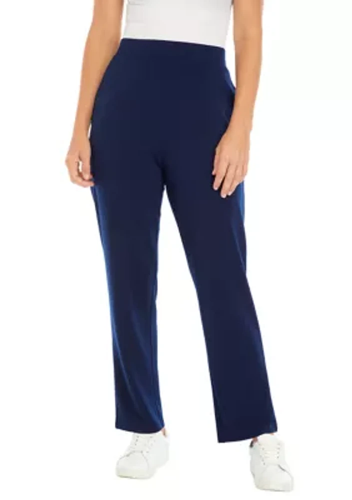 Women's Solid Straight Leg Pants