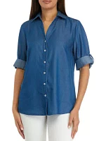 Women's Roll Tab Button Up Shirt