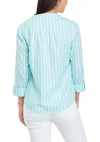 Women's Smock Yoke Striped Shirt