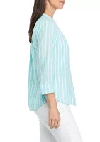 Women's Smock Yoke Striped Shirt