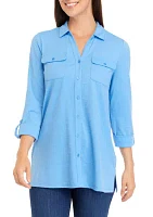 Women's Knit Utility Tunic Top