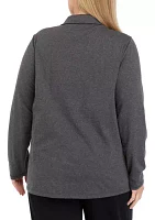 Plus Seam Detail Heather Pullover