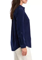 Women's Button Front Corduroy Shirt